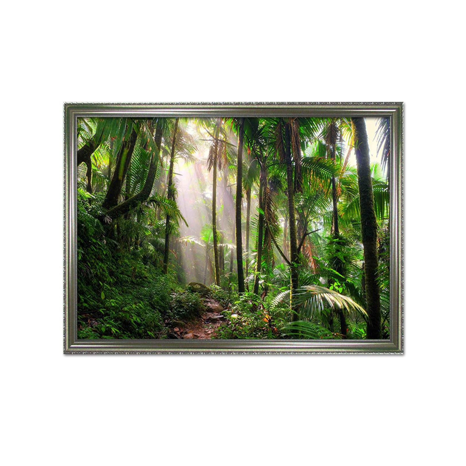 3D Forest Sunshine 107 Fake Framed Print Painting Wallpaper AJ Creativity Home