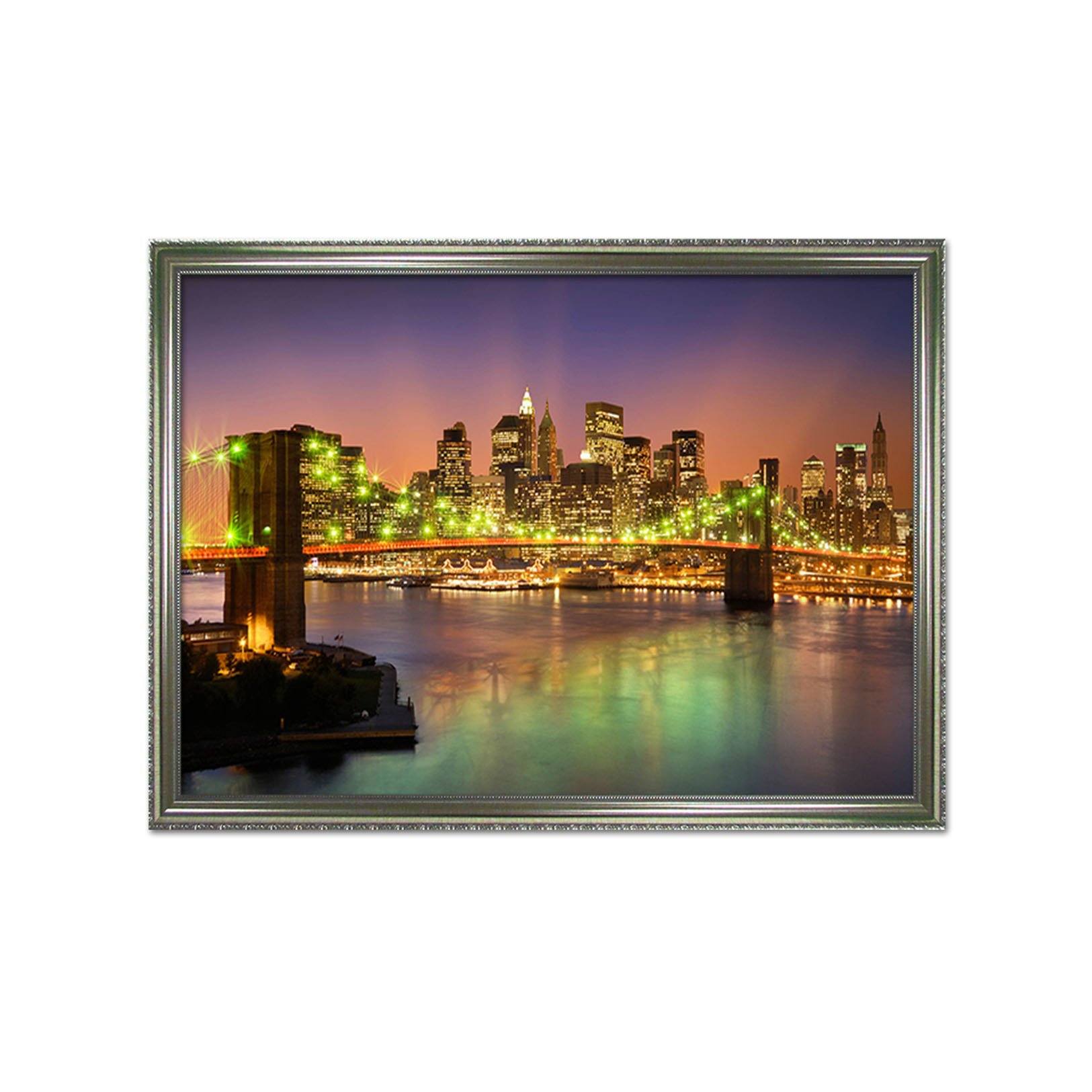 3D Lighting Bridge 154 Fake Framed Print Painting Wallpaper AJ Creativity Home
