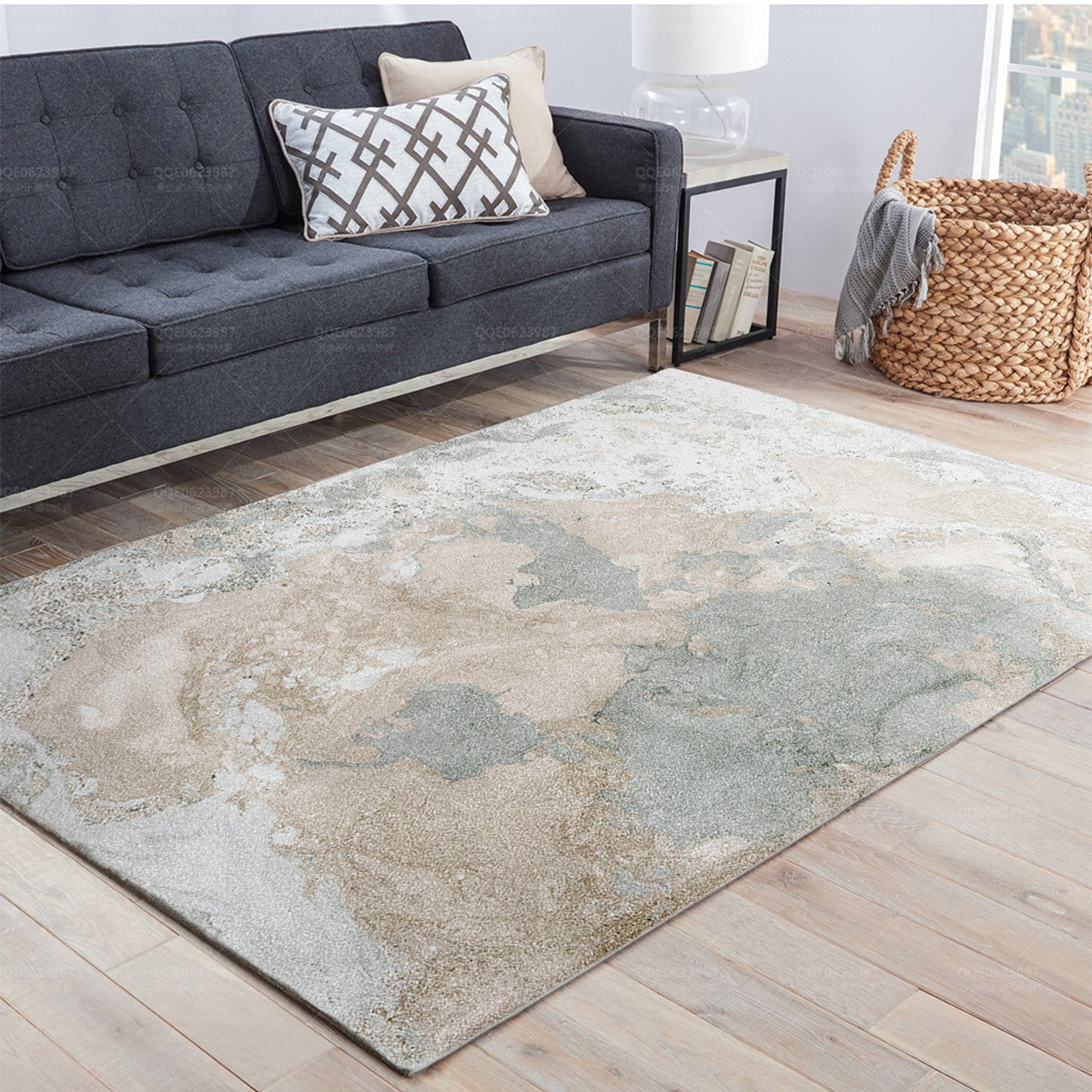 3D Dark Green Inkjet WG147 Non Slip Rug Mat Mat AJ Creativity Home