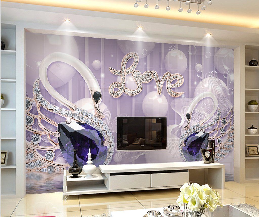 3D Swan 54 Wall Murals Wallpaper AJ Wallpaper 2
