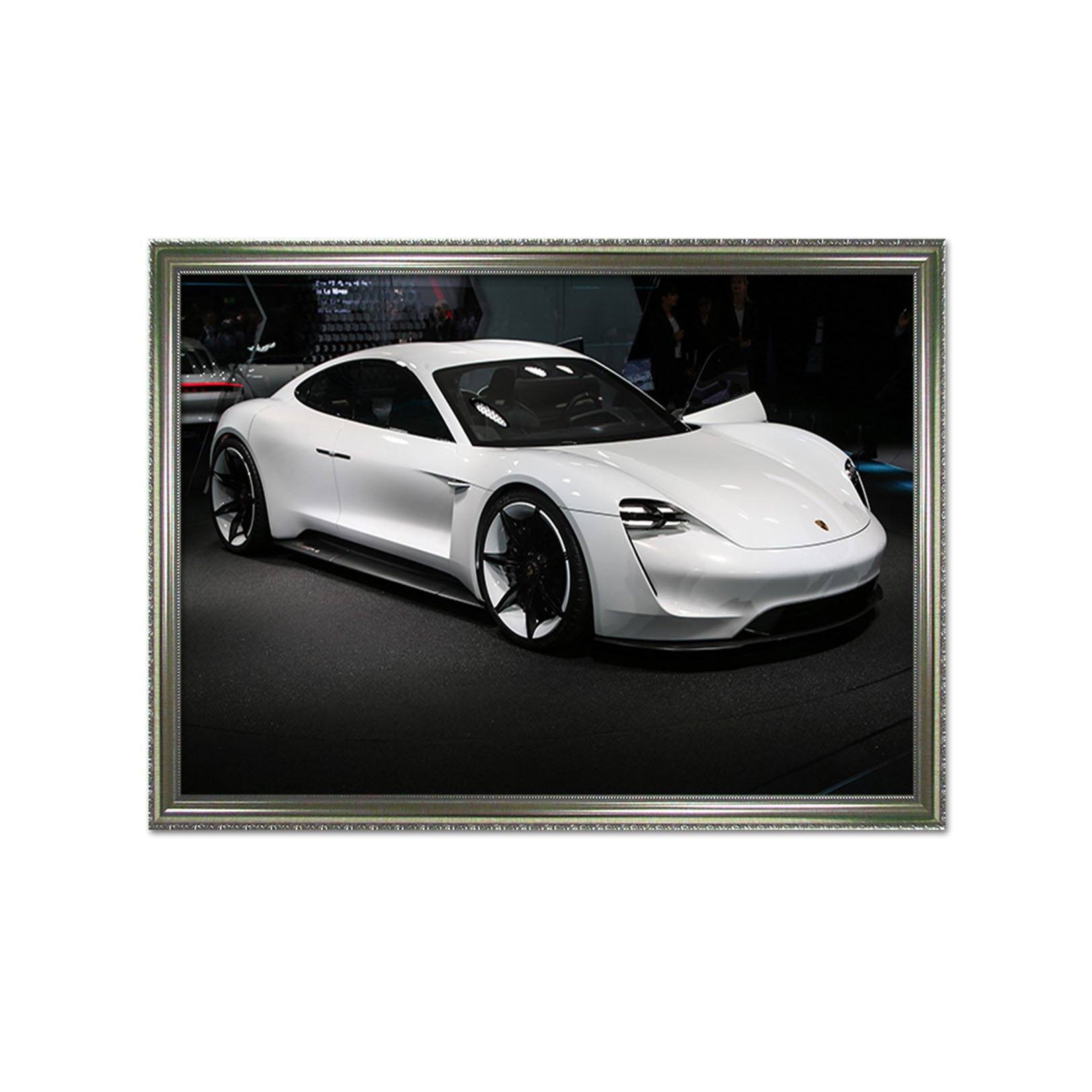 3D White Sports Car 186 Fake Framed Print Painting Wallpaper AJ Creativity Home