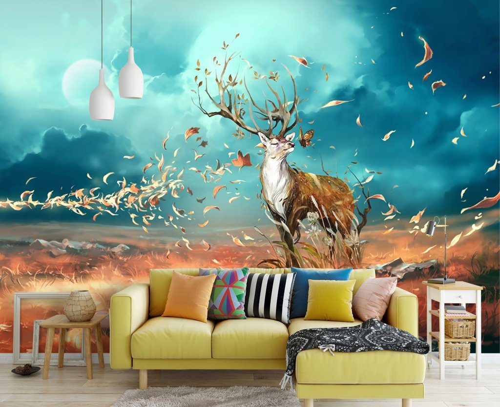 3D Elk 90 Wall Murals Wallpaper AJ Wallpaper 2