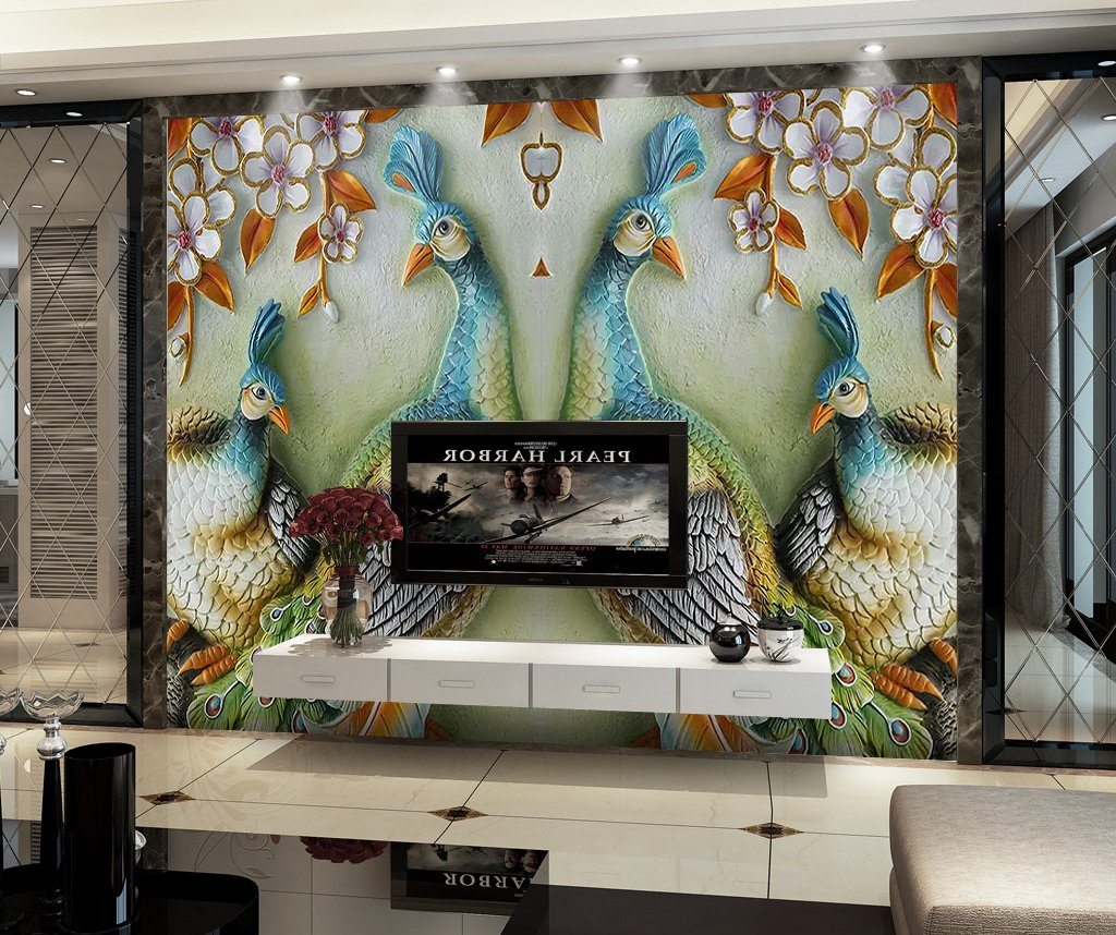 3D Peacock 115 Wall Murals Wallpaper AJ Wallpaper 2