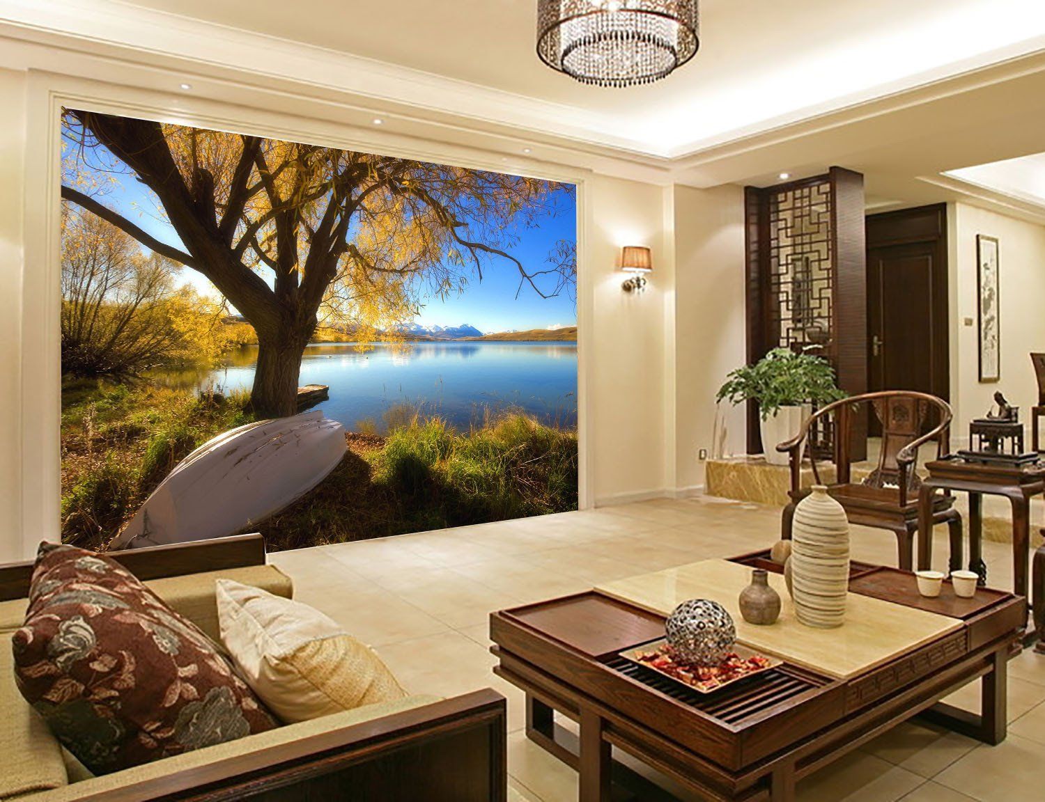 Lakeside Willows Wallpaper AJ Wallpaper