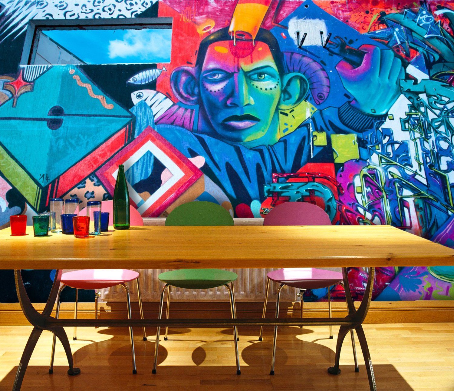 3D Graffiti Boy Painting 552 Wallpaper AJ Wallpaper