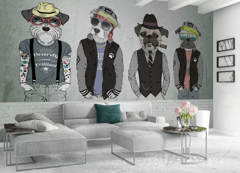 3D Swab Smoking Shar Pei 239 Wallpaper AJ Wallpaper 2