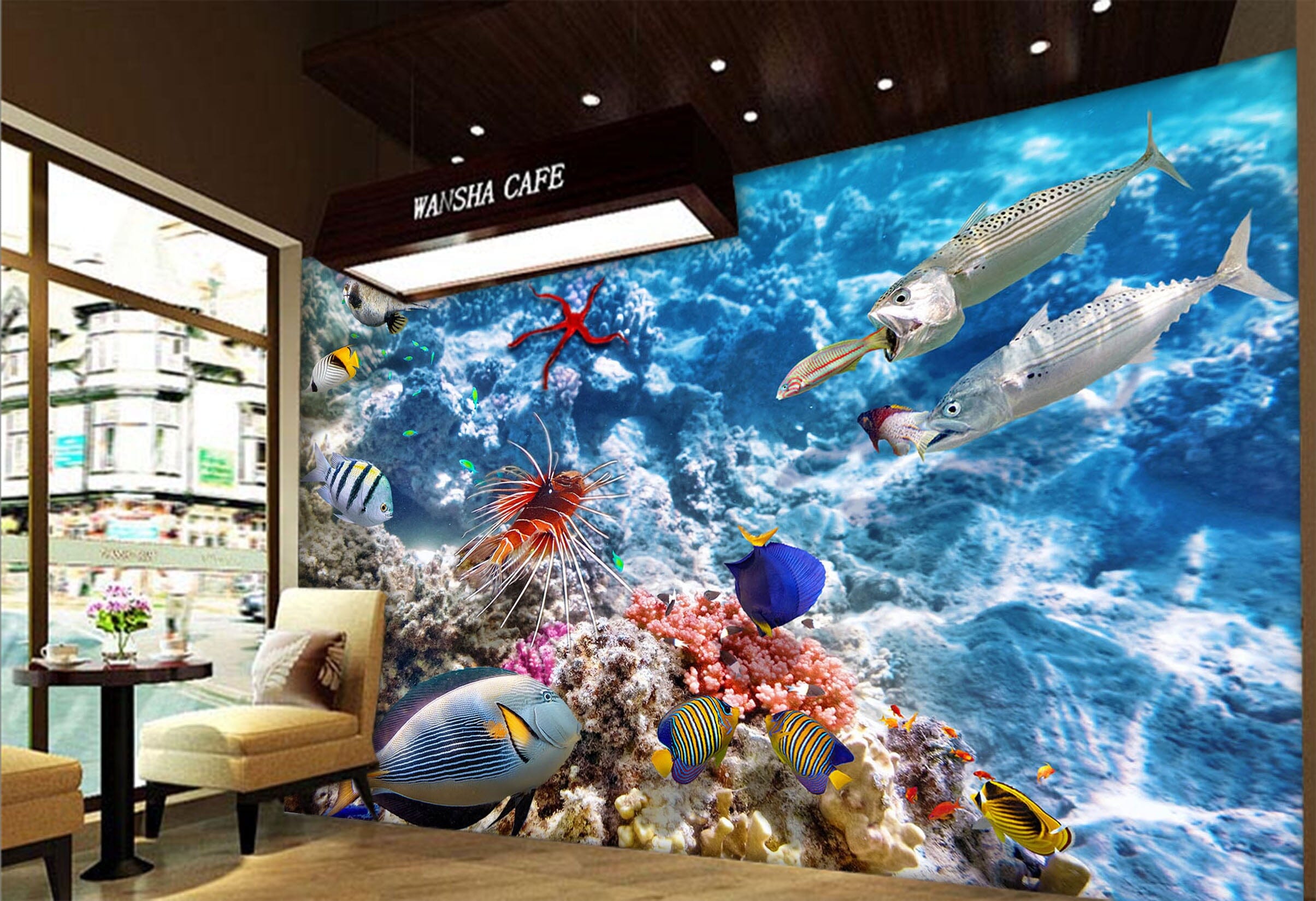 3D Seabed Fish 242 Wall Murals Wallpaper AJ Wallpaper 2