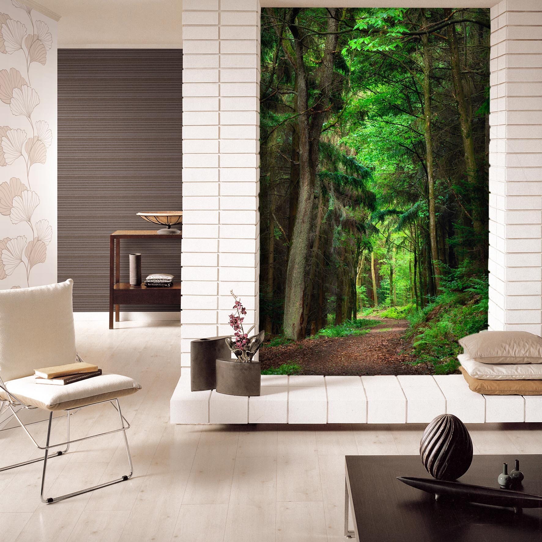 3D Forest Road 107 Wall Murals Wallpaper AJ Wallpaper 2