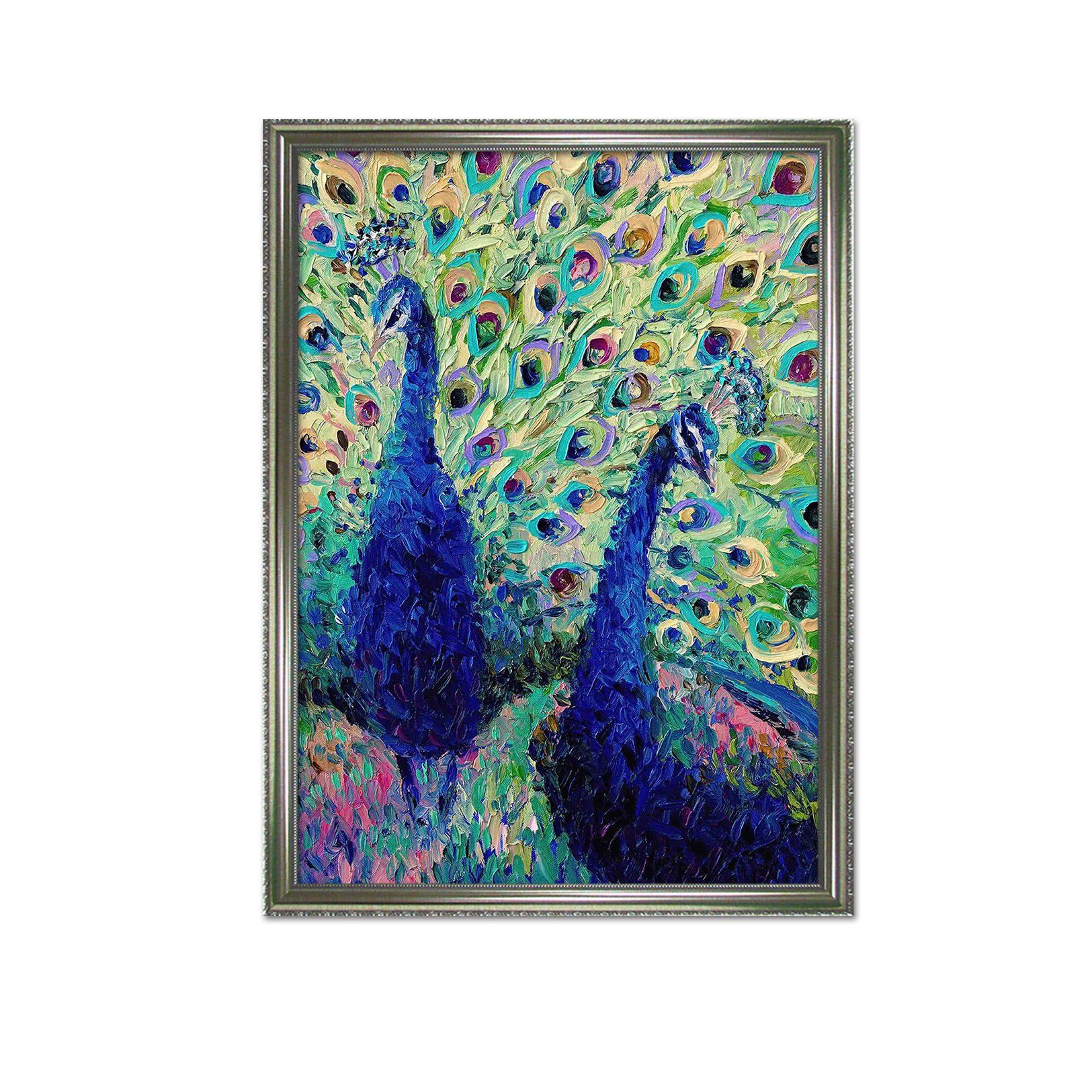 3D Beautiful Peacock 096 Fake Framed Print Painting Wallpaper AJ Creativity Home