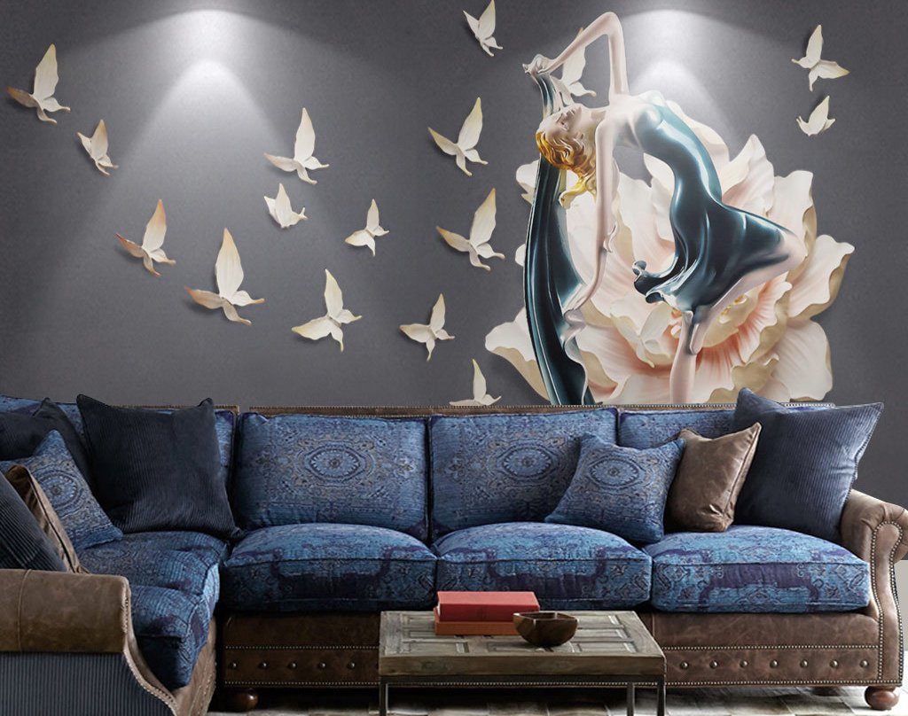 3D Butterfly Beauty 66 Wall Murals Wallpaper AJ Wallpaper 2