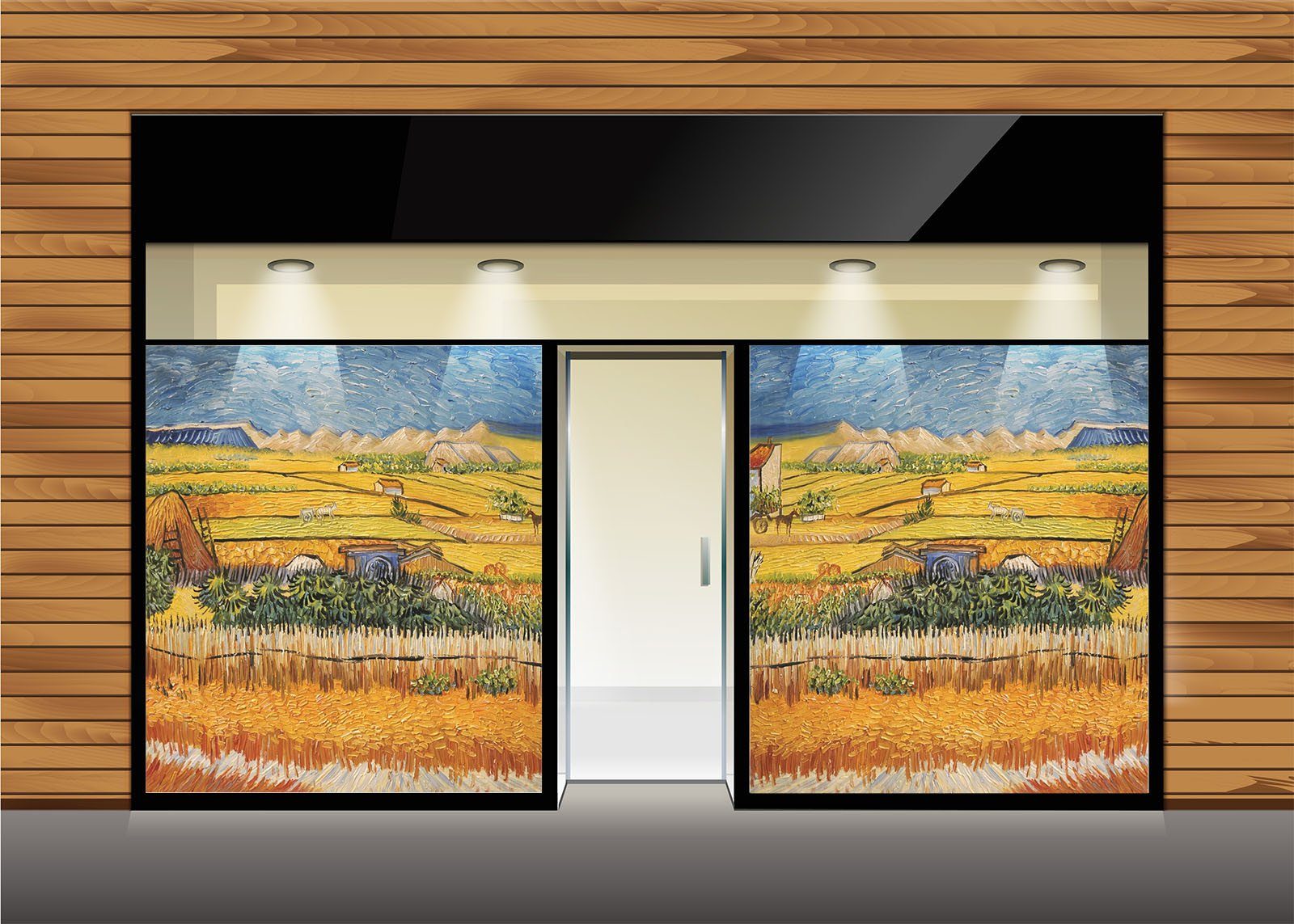 Farmlands Painting Wallpaper AJ Wallpaper