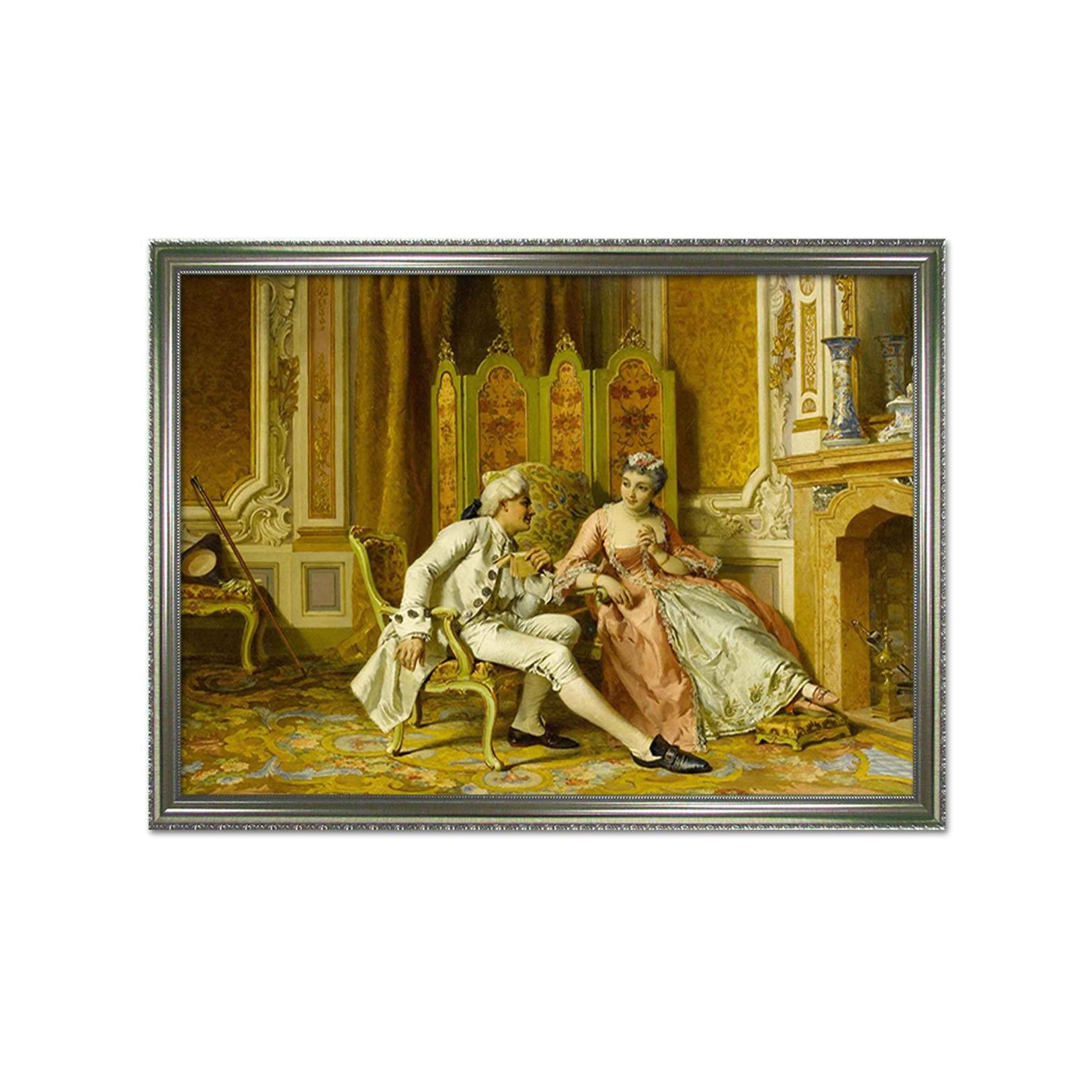 3D Couples Look 140 Fake Framed Print Painting Wallpaper AJ Creativity Home