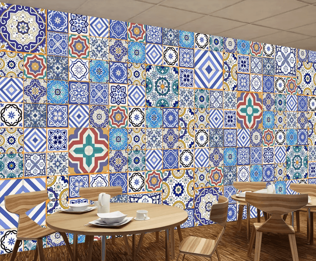 3D Mosaic Flower Pattern 377 Wallpaper AJ Wallpaper 2