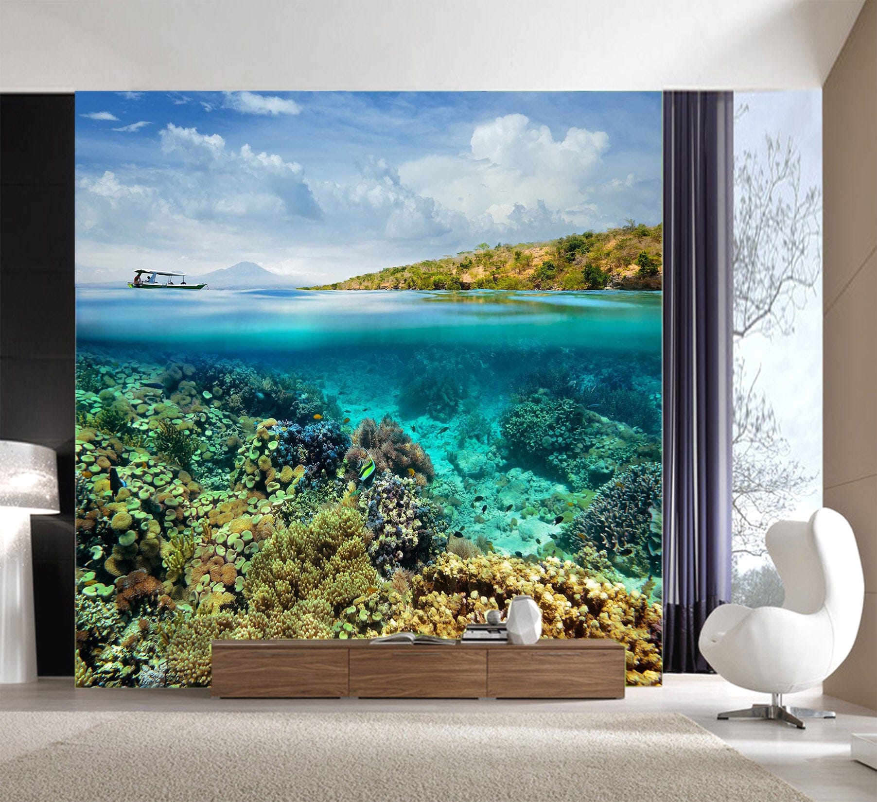 3D Blue Sea Water 1016 Wall Murals Wallpaper AJ Wallpaper 2