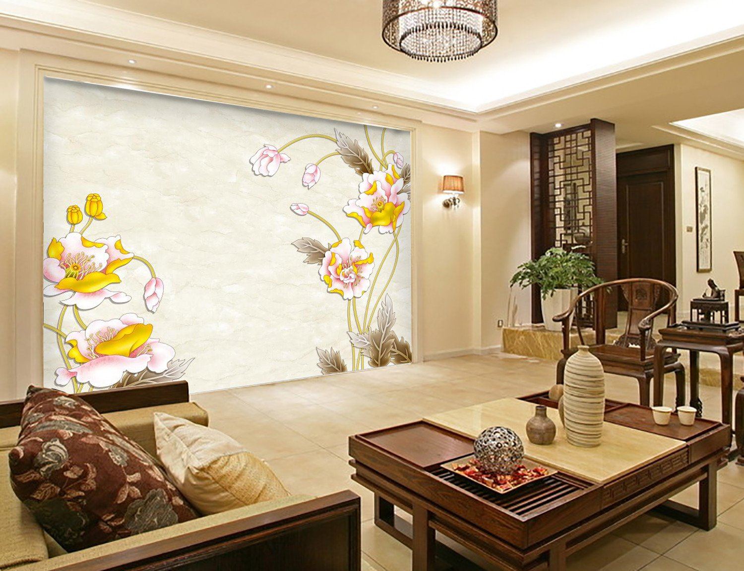 Blossoming Golden Flower 224 Wallpaper AJ Wallpaper 1