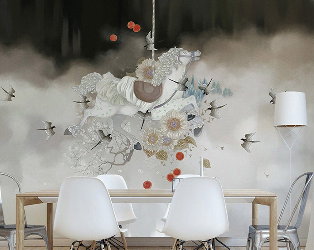 3D Carousel 232 Wall Murals Wallpaper AJ Wallpaper 2