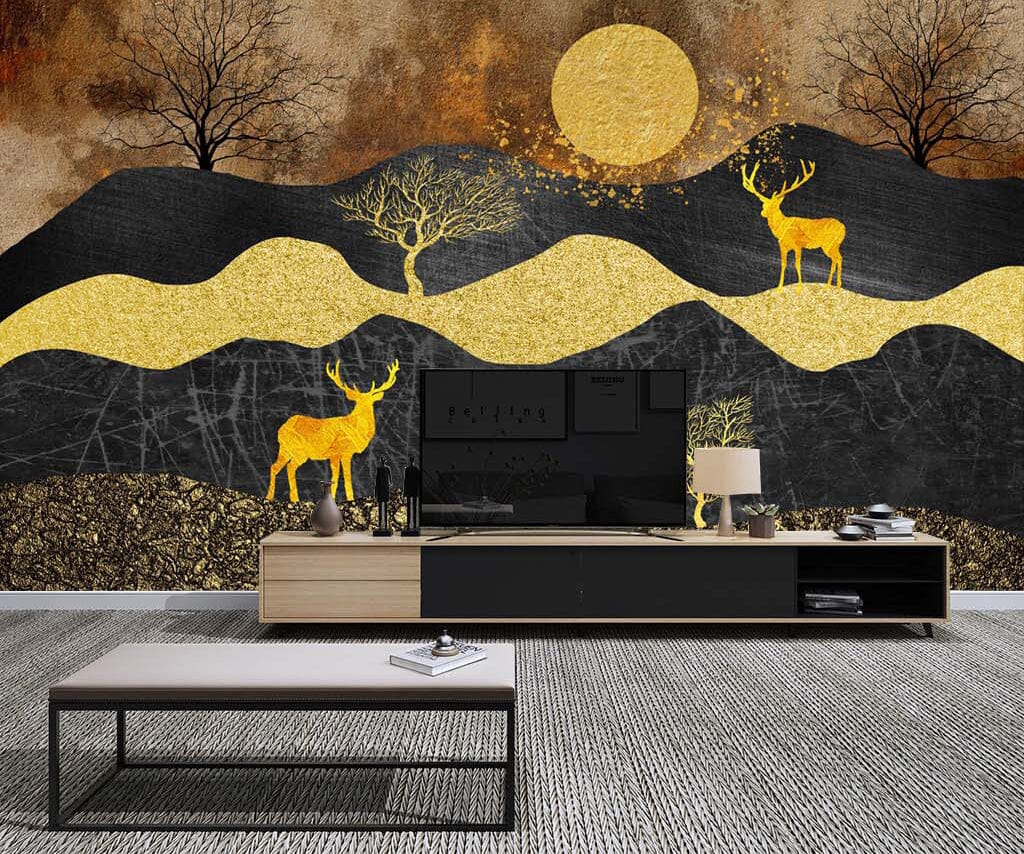 3D Forest Fawn WC010 Wall Murals Wallpaper AJ Wallpaper 2