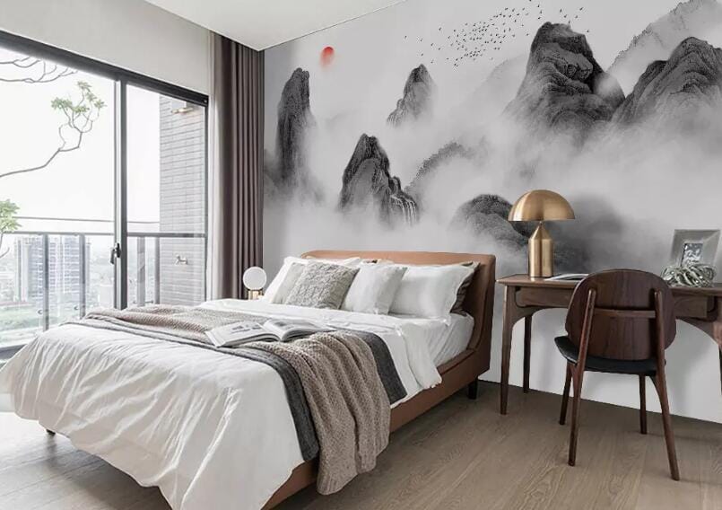 3D Misty Valley 1511 Wall Murals Wallpaper AJ Wallpaper 2