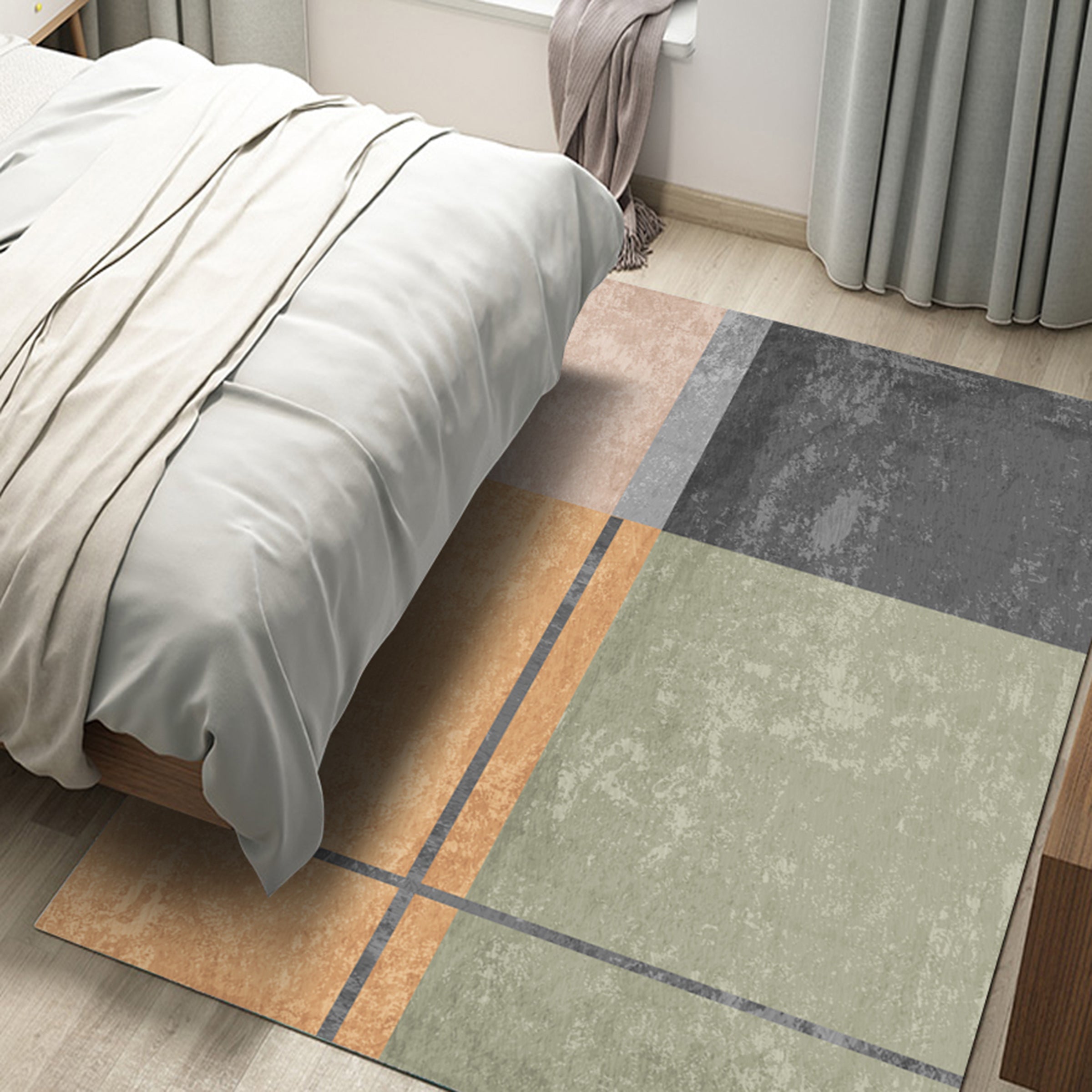 3D Color Geometry WG090 Non Slip Rug Mat Mat AJ Creativity Home