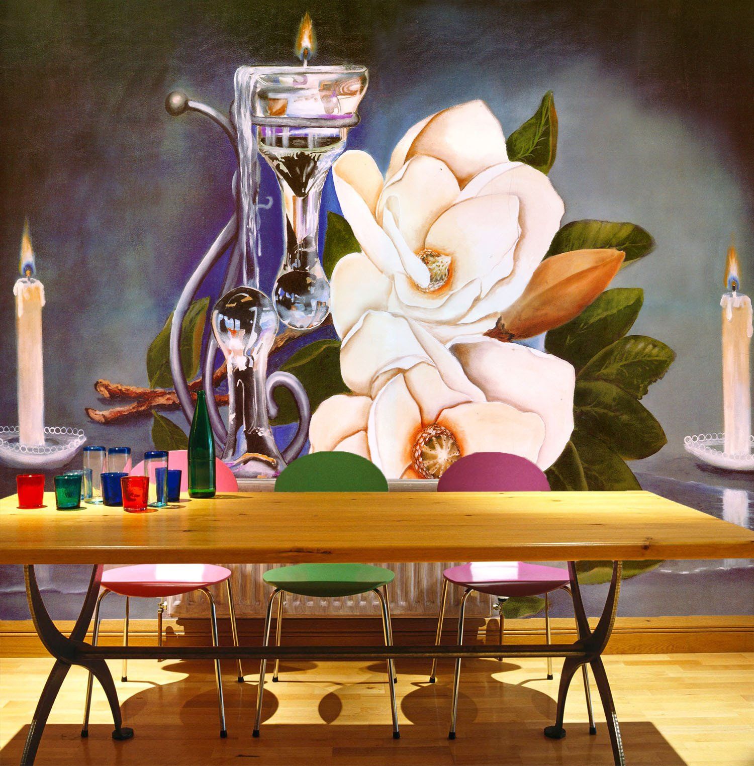 Candles And Flowers Wallpaper AJ Wallpaper