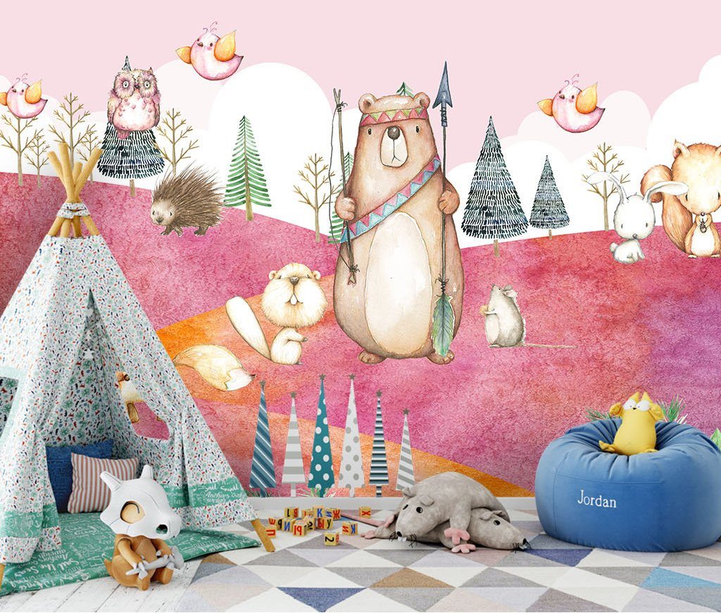 3D Animal Park 829 Wall Murals Wallpaper AJ Wallpaper 2