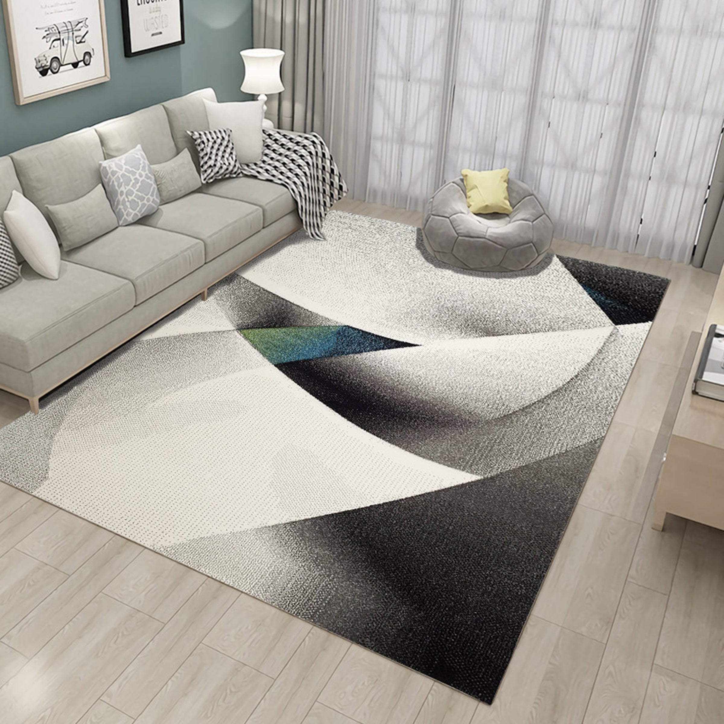 3D Gray Geometry WG028 Non Slip Rug Mat Mat AJ Creativity Home