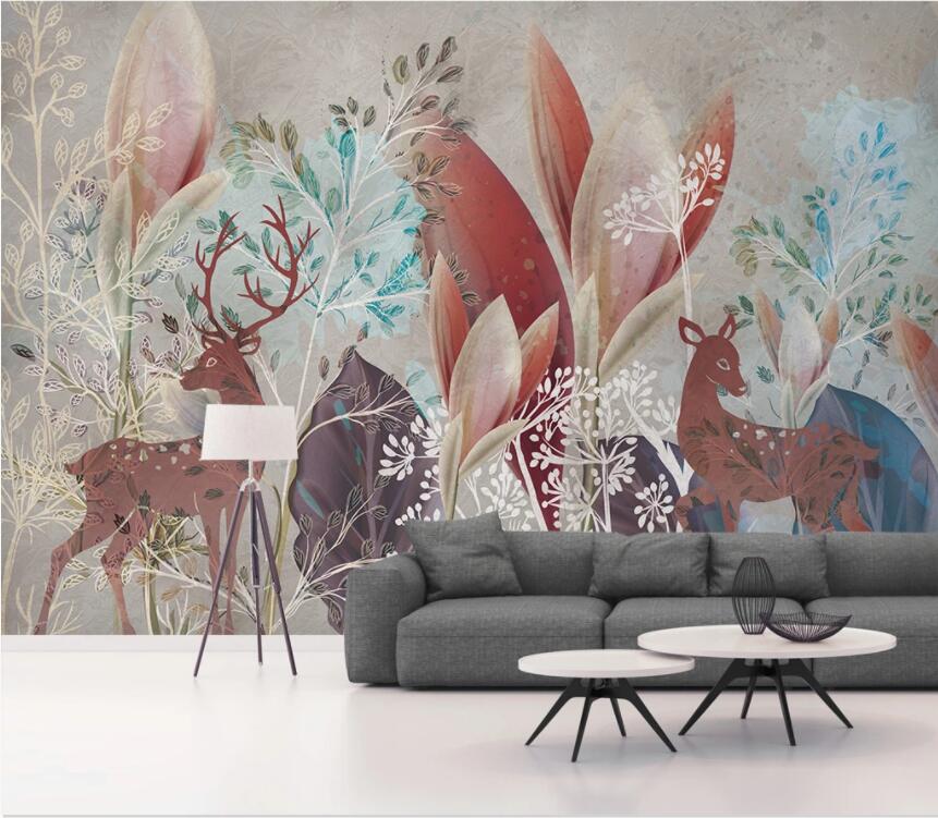 3D Red Deer WC2701 Wall Murals
