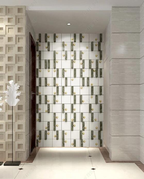 3D Green Tiles WC272 Wall Murals Wallpaper AJ Wallpaper 2