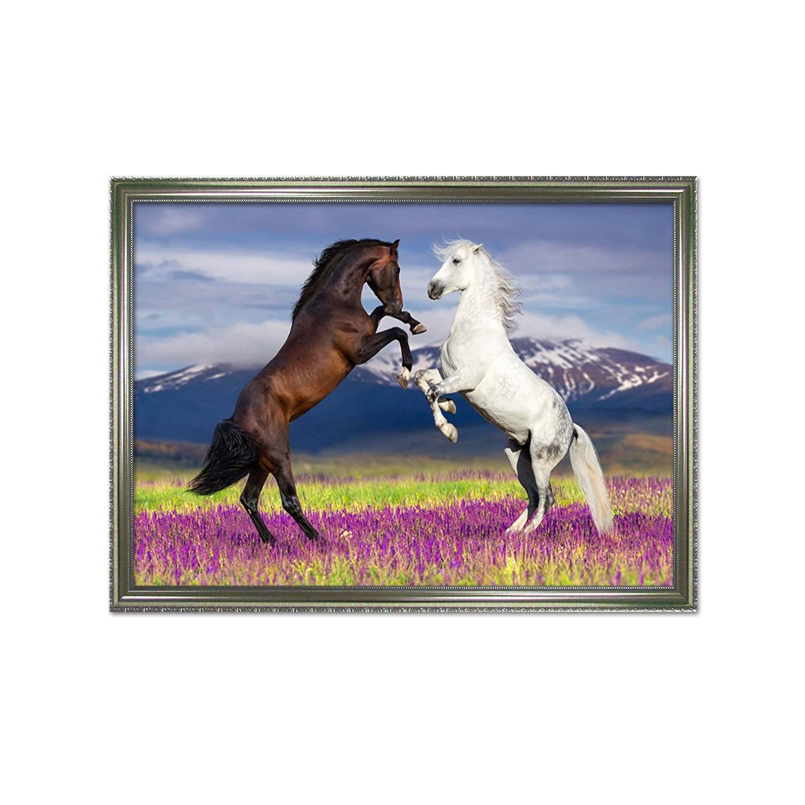 3D Lively Horse 061 Fake Framed Print Painting Wallpaper AJ Creativity Home
