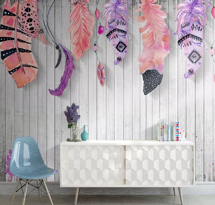 3D Colored Feather 1365 Wall Murals Wallpaper AJ Wallpaper 2