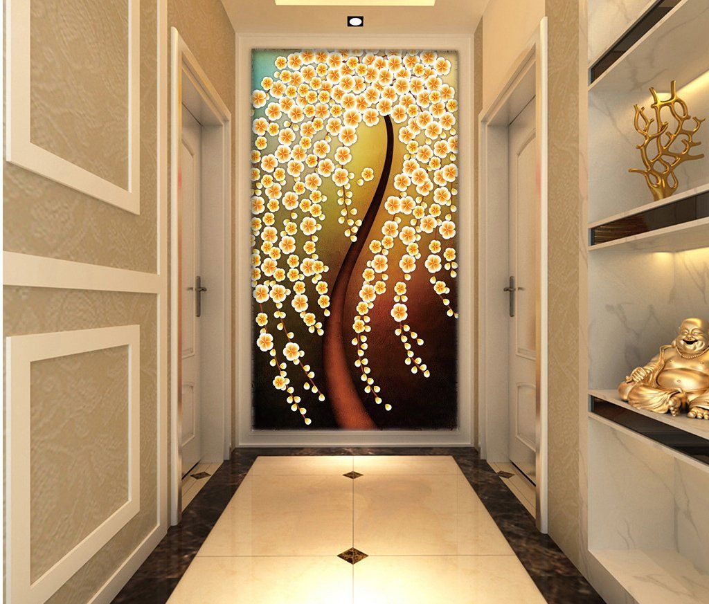 3D White Flowers 652 Wall Murals Wallpaper AJ Wallpaper 2