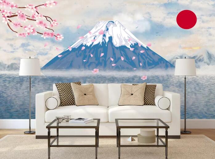 3D Mountain Flower 1327 Wall Murals Wallpaper AJ Wallpaper 2