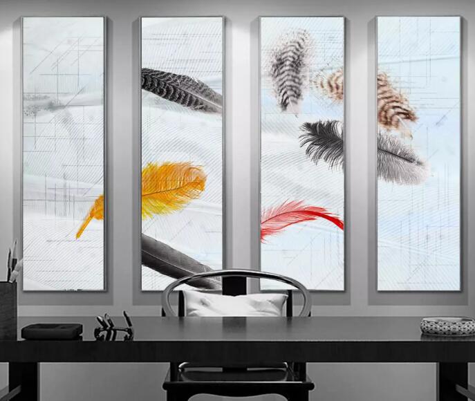 3D Colored Feather 665 Wall Murals Wallpaper AJ Wallpaper 2