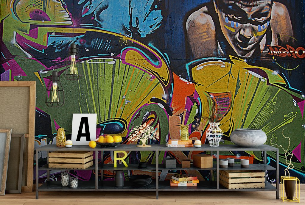 3D Abstract Graffiti 865 Wall Murals Wallpaper AJ Wallpaper 2