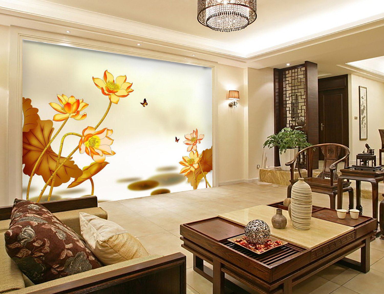 Ink, Lotus Painting 75 Wallpaper AJ Wallpaper 1