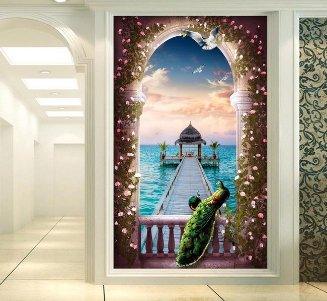 3D Pavilion Lake 644 Wall Murals Wallpaper AJ Wallpaper 2