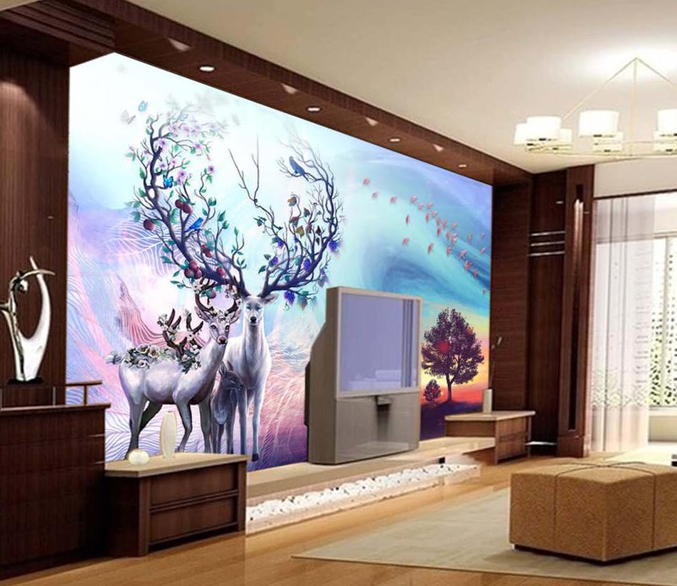 3D Elk 399 Wall Murals Wallpaper AJ Wallpaper 2
