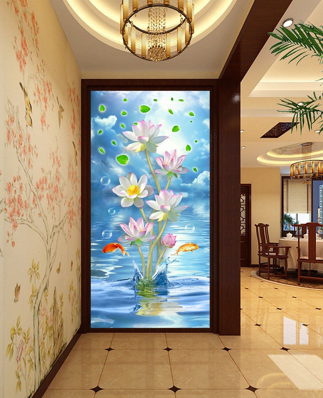 3D Lotus Bubble 386 Wallpaper AJ Wallpaper