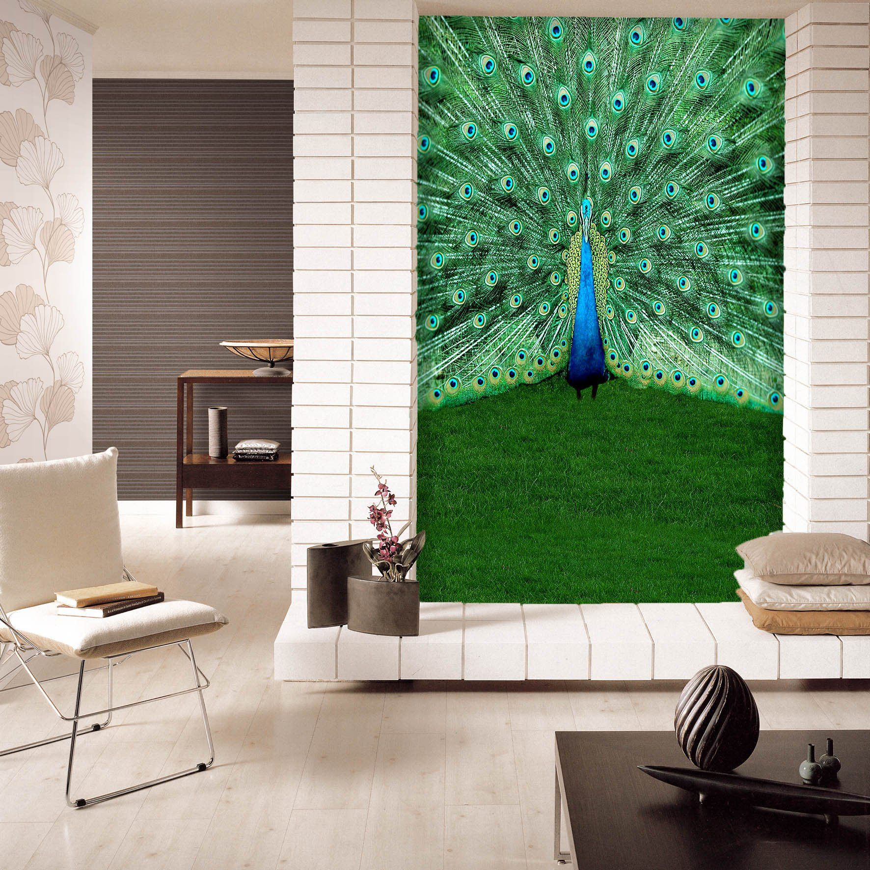 Peacock Spreading Tail 1 Wallpaper AJ Wallpaper