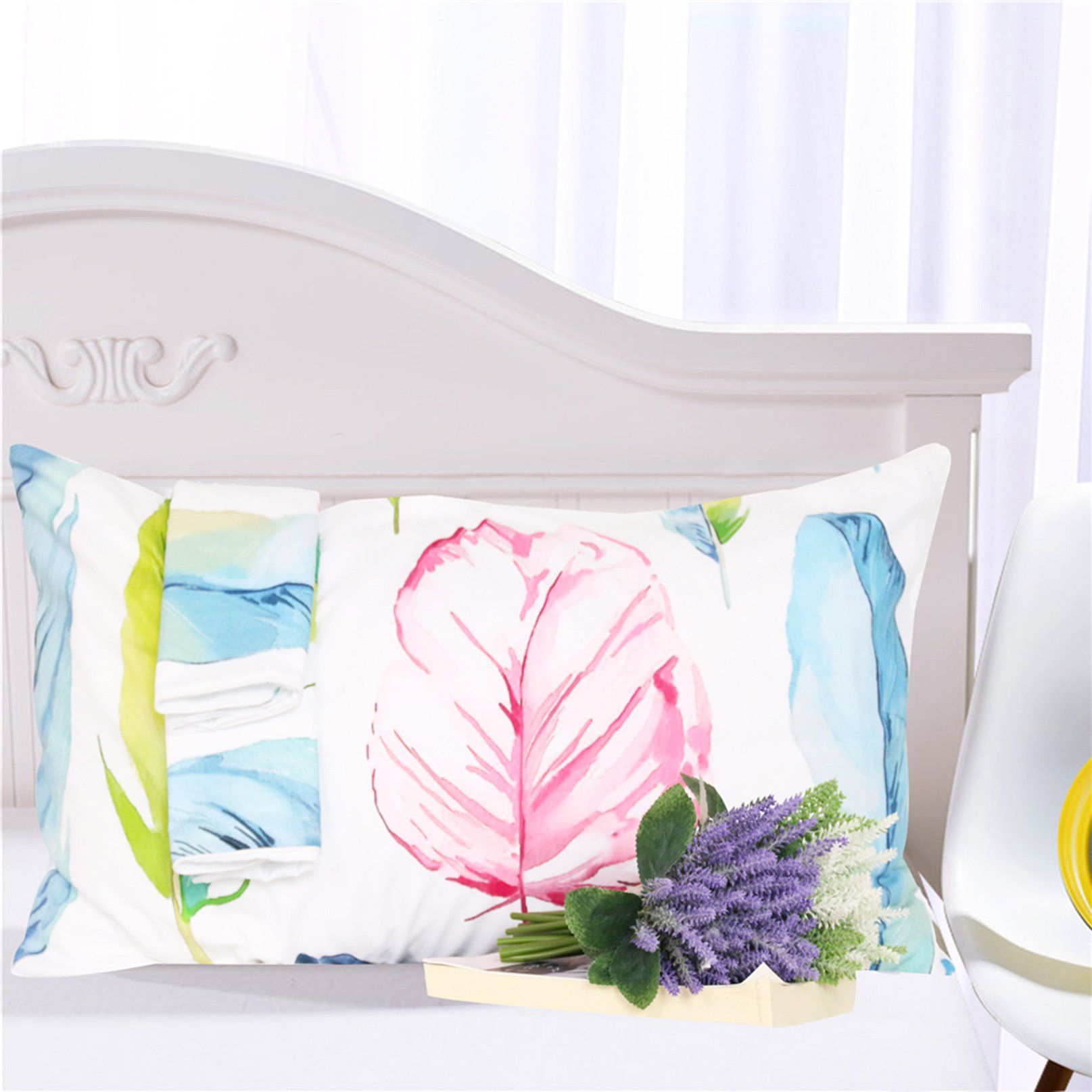 3D Watercolor Feather 181 Bed Pillowcases Quilt Wallpaper AJ Wallpaper