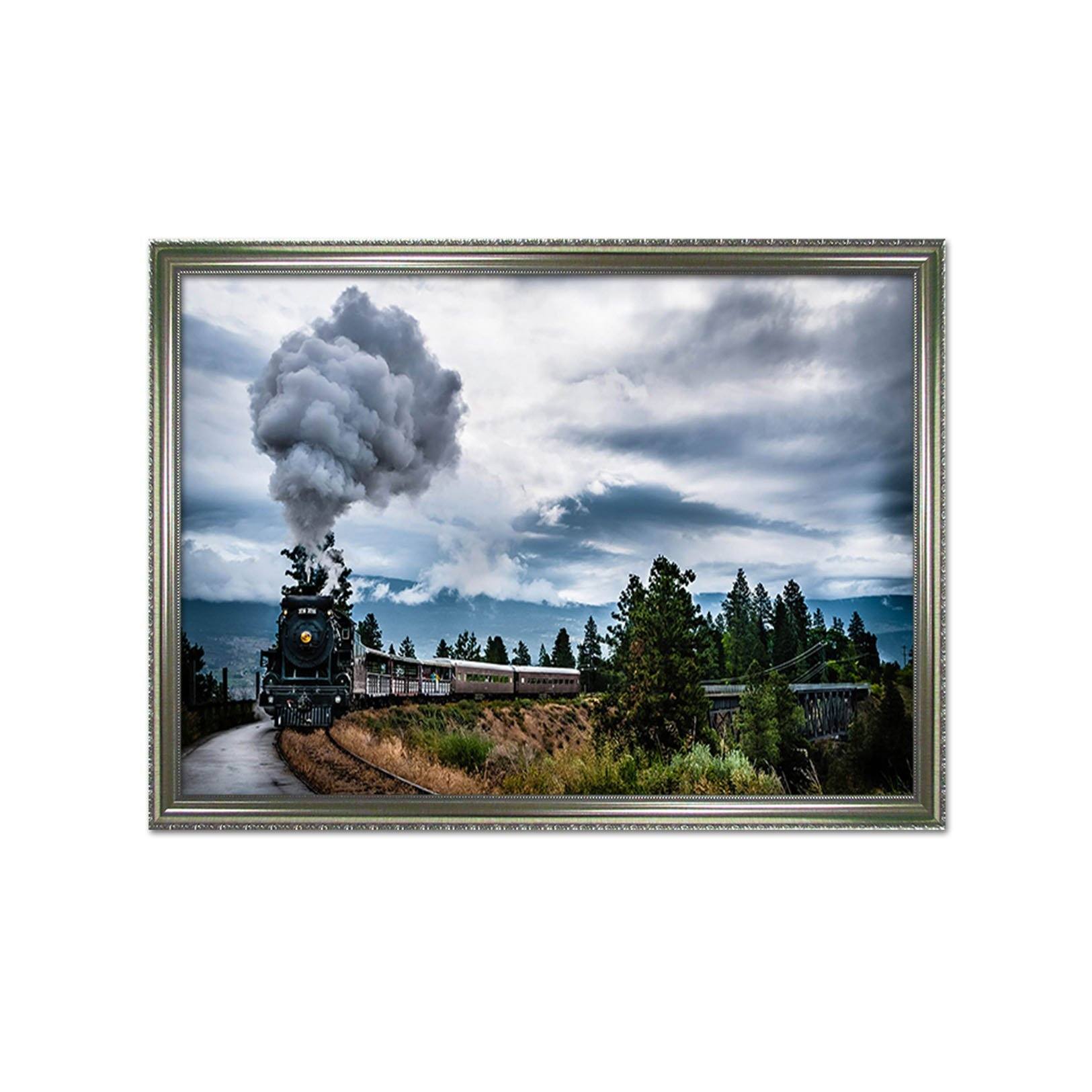 3D Long Train 132 Fake Framed Print Painting Wallpaper AJ Creativity Home
