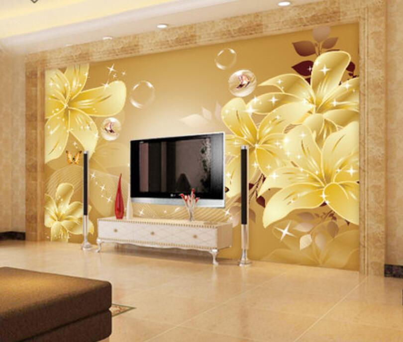 Shimmering Flowers Wallpaper AJ Wallpaper