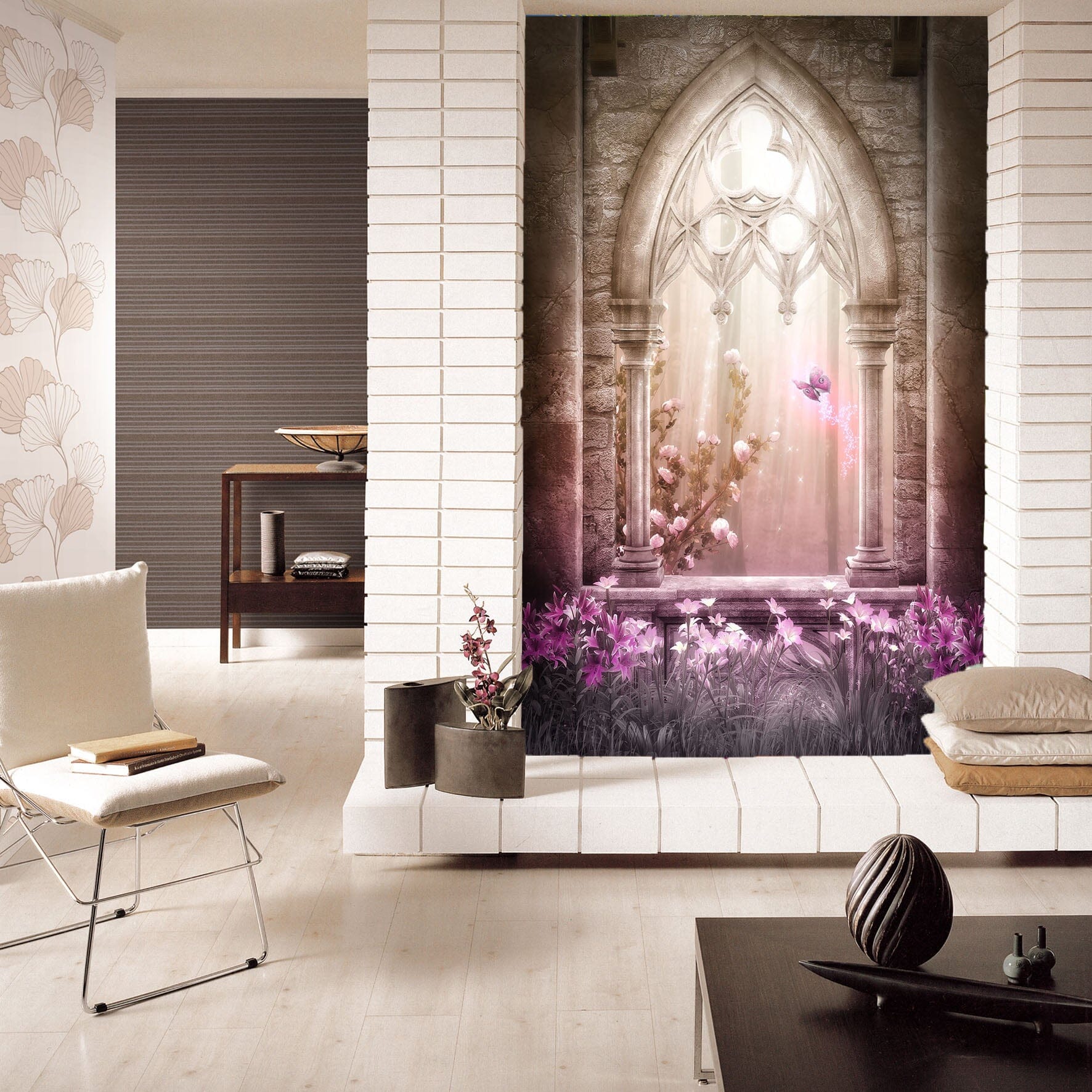 3D Fantasy Pink Arch 111 Wall Murals Wallpaper AJ Wallpaper 2