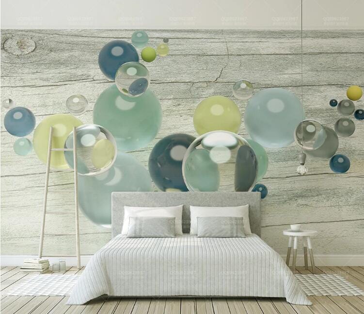 3D Green Sphere WC121 Wall Murals Wallpaper AJ Wallpaper 2