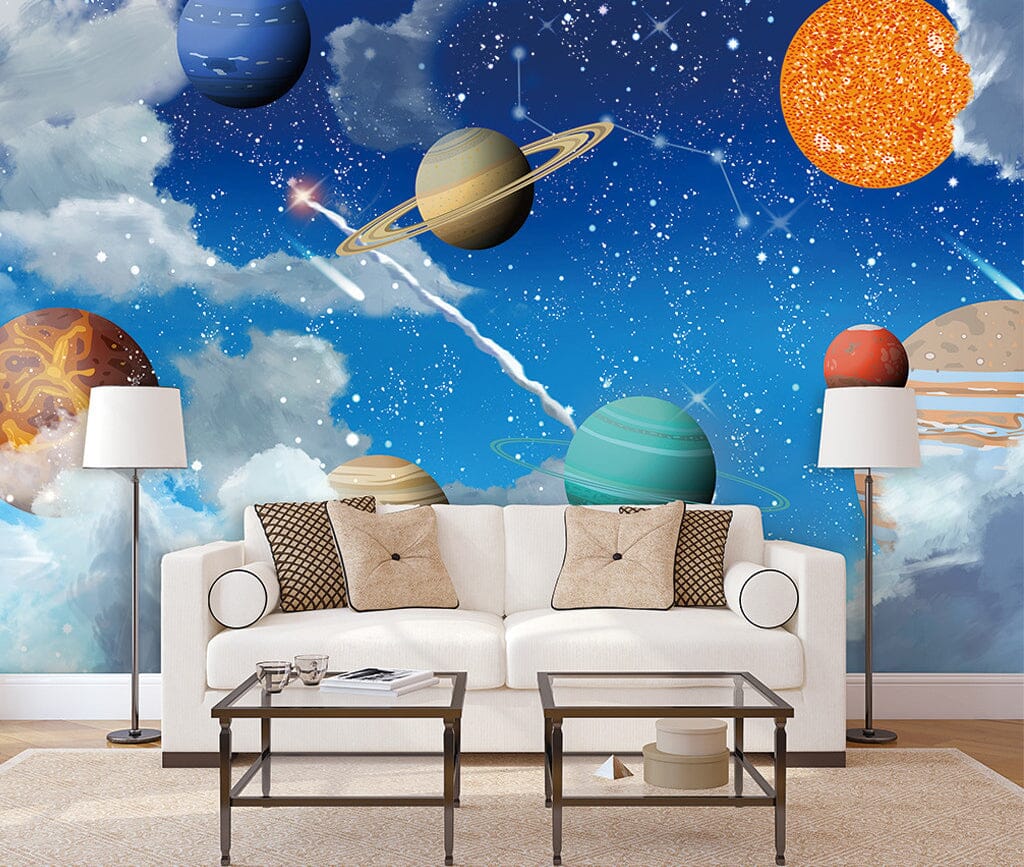 3D Color Planet WC063 Wall Murals Wallpaper AJ Wallpaper 2