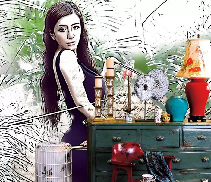 3D Pretty Lady 1283 Wall Murals Wallpaper AJ Wallpaper 2