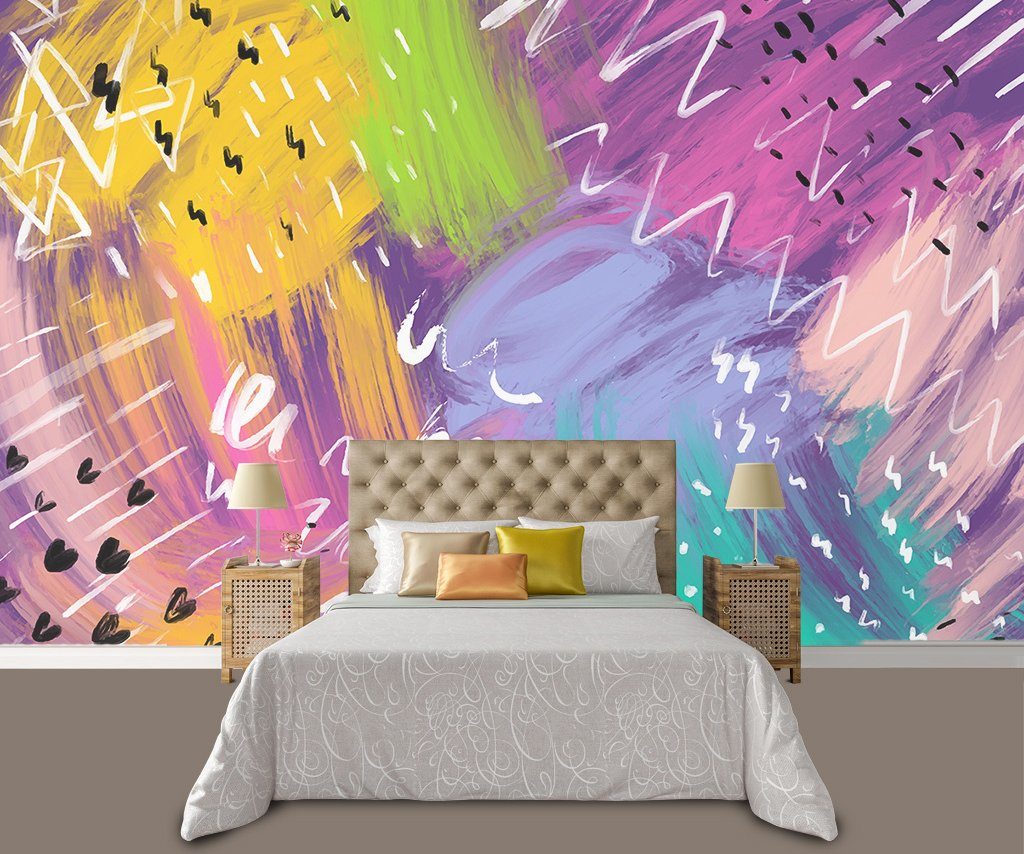 3D Color Graffiti 705 Wall Murals Wallpaper AJ Wallpaper 2