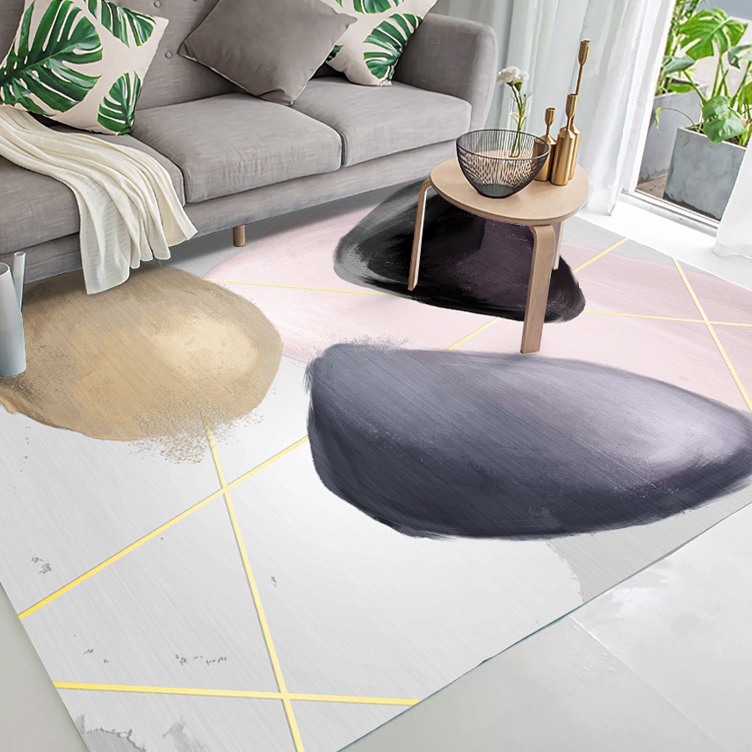 3D Colored Stone Pattern WG318 Non Slip Rug Mat Mat AJ Creativity Home