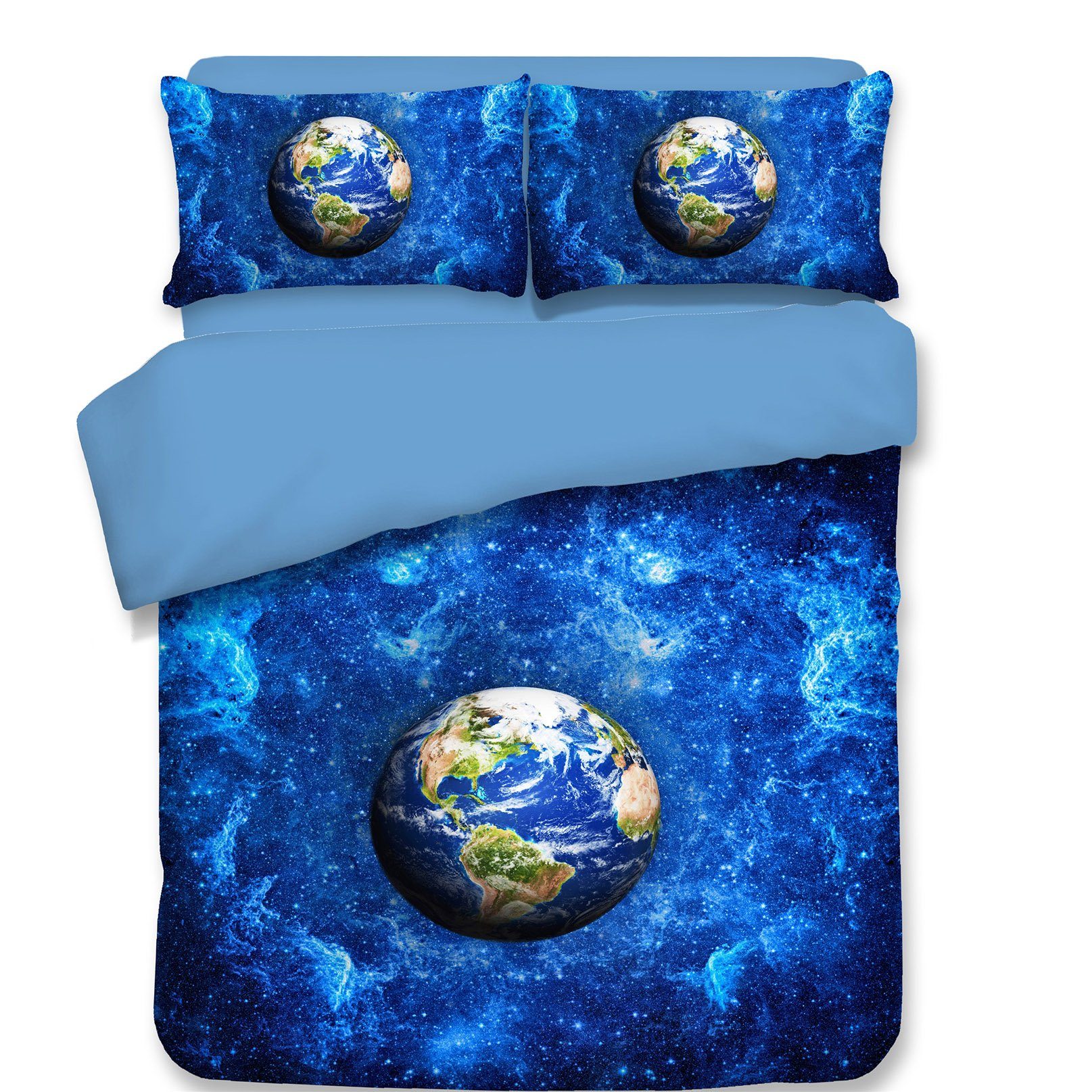 3D Dark Blue Earth 103 Bed Pillowcases Quilt Wallpaper AJ Wallpaper