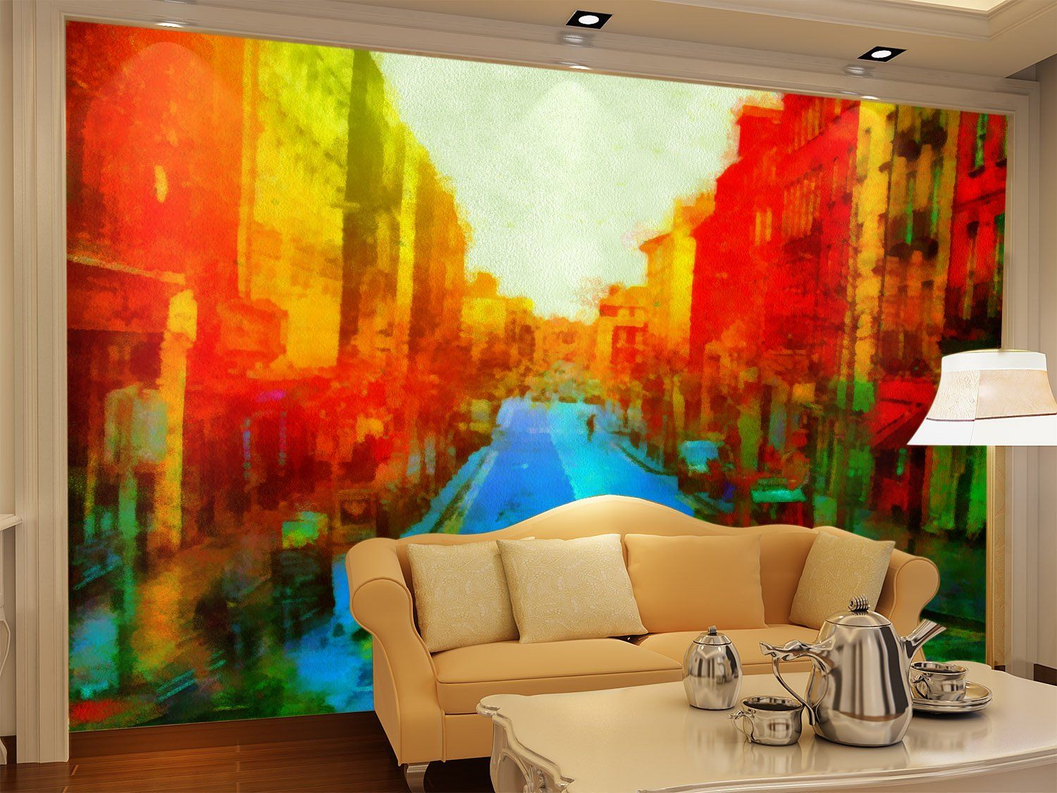 3D Bus City 019 Wallpaper AJ Wallpaper